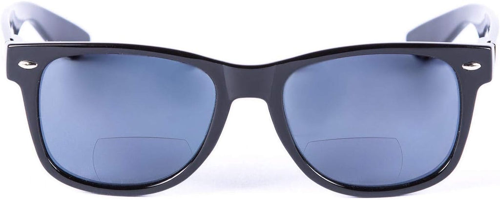 Classic Style Bifocal Reading Sunglasses for Men and Women, Outdoor Sun Readers - Hard Carrying Case Included
