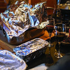 Crystal by crystalware Aluminum - Precut Foil Sheets - Pop Up Foil Sheets for Storing, Cooking Food - Premium Aluminum Foil Wraps - 12” x 10.75” - 500 Sheets, Silver
