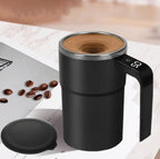 Generic Intelligent Coffee Cup, Automatic Self Stirring Coffee Mug, Rechargeable, Self Mixing, Black, 380ml