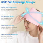 Migraine Relief Cap, Reusable Headache Relief Cap with Hot & Cold Therapy, Soothing Headache Hat, Odorless Gel Ice Head Wrap for Tension, Stress & Sinus, Headache & Puffy Eyes, Pink, 1Pc