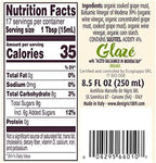 De Nigris Organic Glaze With Balsamic Vinegar Of Modena 8,5 Oz (250ml) | Balsamic Glaze with Balsamic Vinegar From Modena Italy | Organic Balsamic Vinegar Aged