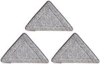 Didiseaon 3pcs Microfiber Triangle Mop Head Replacement Cloth, Washable Mop Pads for Home Cleaning of Hard Floors Tiles Laminate and Corners