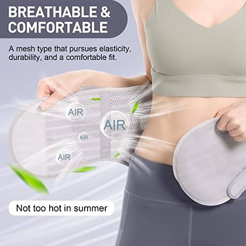 Breathable Back Brace for Women & Men - Comfortable Lower Back Pain Relief & Posture Corrector Support Belt to Relieve Pain and Improve Posture（Gray,XXX-Large）