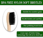 Virgin Forest Bamboo Toothbrushes, Eco Friendly BPA Free Soft Bristles Toothbrush, Biodegradable Natural Wooden Toothbrushes, Vegan Organic Bamboo Charcoal Tooth Brush for Sensitive Gums Set of 10