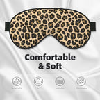 Sleep Eye Mask Brown Leopard Sleep Mask for Women Men Comfortable Eye Mask with Adjustable Strap Soft Eye Cover Blindfold for Travel Yoga Nap Shift Work