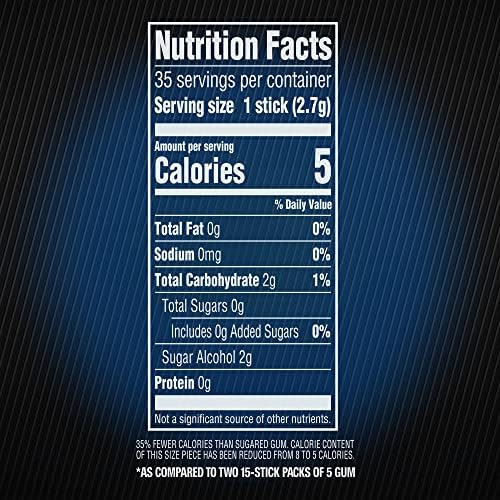 5 GUM Peppermint Cobalt Sugar Free Gum, 35-Stick Pack, 6 Packs