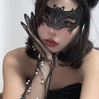 Halloween Costume Eye Mask See Through Blindfold Cosplay Eye Mask for Festival Lace Masks for Women Covering Eyes