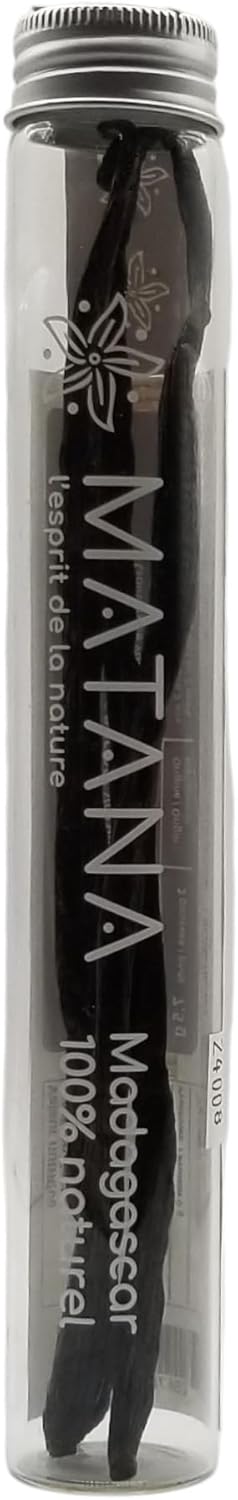 MATANA - Bourbon Gourmet Vanilla from Madagascar | 3 Madagascar Vanilla Pods | Premium Grade, Dark Brown | +18 cm