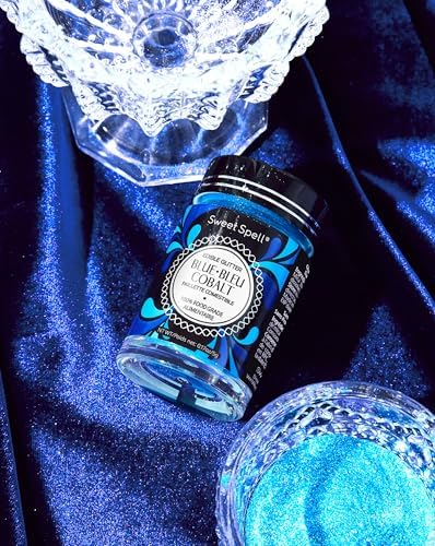 Sweet Spell Edible Glitter (15g) - Shimmer Sparkles for Drinks, Cakes, Cocktails - 100% Edible & Food Grade Glitter, Vegan, Gluten-Free (Blue)