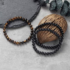 Softones 6MM Lava Rock Aromatherapy Anxiety Essential Oil Diffuser Beads Bracelet for Women Men,Friendship Couples Gifts Natural Stone Bracelets