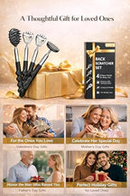 Gumry Versatile Back Scratcher - Portable Telescoping Extendable Back Massager Tool with Different Heads & Rubber Handles, Stocking Stuffers Birthday Gift for Men Fathers Dad Women - Black