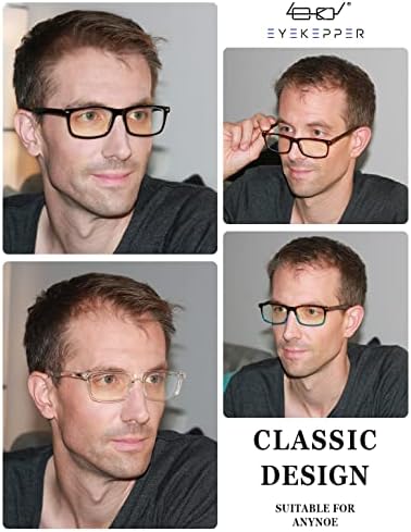 Eyekepper Computer Reading Glasses for Men Blue Light Blocking Readers Women, Black