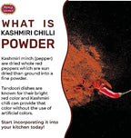 Spicy World Kashmiri Chili Powder Red 7 Ounce Resealable bag | All Natural Low Heat, Chili Powder - Red Pepper Powder