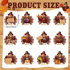 Weysat 48 Pcs Thanksgiving Turkey Cupcake Toppers Thanksgiving and Friendsgiving Cup Cake Toppers Party Food Decorations Cute Turkey Cake Top Decor for Fall Harvest Party Supplie