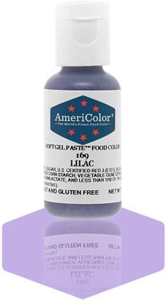AmeriColor, Lilac, 0.75 Ounce Bottle, Soft Gel Paste Food Color