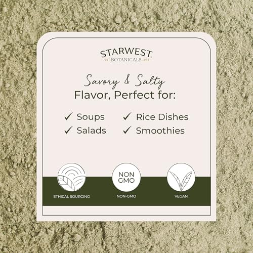 Starwest Botanicals Organic Kelp Powder - Nutrient Rich, Natural Source of Iodine, Potassium, Magnesium, Zinc, Iron, & Calcium, Certified Kosher, Non-GMO - 16 oz Bag