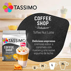 Tassimo Coffee Shop Selections Toffee Nut Latte Coffee Pods X8 (Pack of 5, Total 40 Drinks)