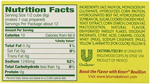 Knorr Cube Bouillon, Chicken, 6 Extra Large Cubes, 2.5 oz