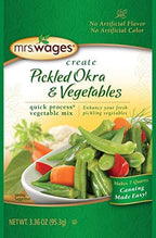 Mrs Wages Create Pickled Okra and Vegetables, 3.36 Ounce Quick Process Vegetable Pickling Mix