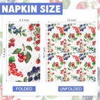 Supervitae 50 Pack Summer Fruit Paper Guest Napkins 3 Ply Disposable Summer Berry Hand Towels Fruit Decorative Paper Bathroom Napkins for Baby Shower Birthday Holiday Table Home Party Supplies