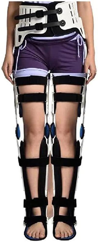 Hip Knee Ankle Foot Orthosis for Hip Fracture Rehabilitation Equipment Fixed Brace Femoral Femur Fracture Hip Instability Fixation of Lower Limb Paralysis Leg