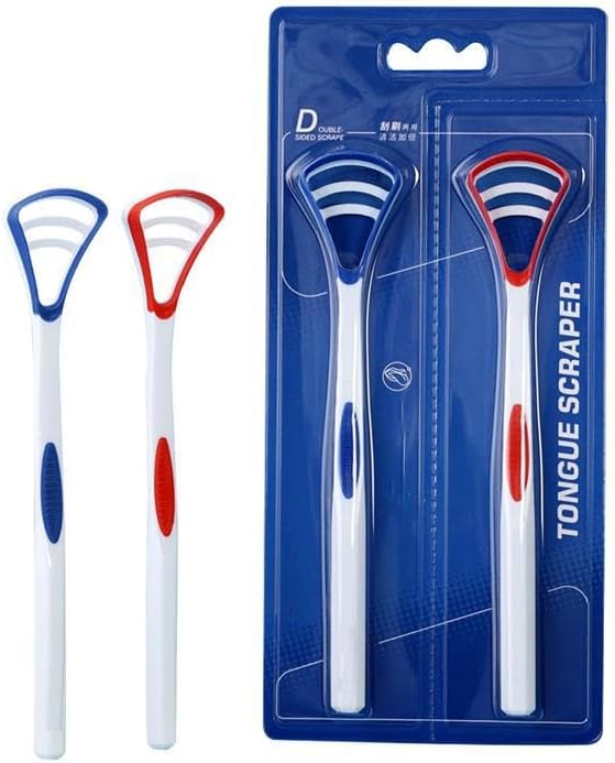 YANDY Tongue scraper, tongue brush for adults and children,easy to use,freshens breath and helps eliminate bad breath (Pack of 2)