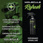 Molecule Refresh Spray | Performance Apparel Care | Cleans and Deodorizes Racing Suites & Technical Fabrics | Signature Fresh Scent | 16 Ounces