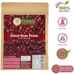 Tarkeeb Dried Rose Petals ~ All Natural | Edible Rose Petals | Dried Flower Petals for Herbal Tea, Decoration, Rose Sprinkles, Topping on Cupcakes, Desserts - Net Weight: 1.05oz/30g | Indian Origin |