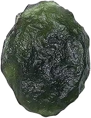 1pcs Green Moldavite Czech Meteorite Impact Glass Rough Stone Crystal Energy Stone, 11223S1BOTTON (Size : 6-8g)