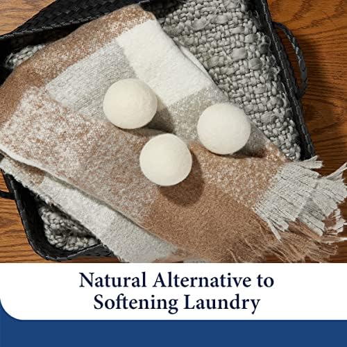Cosy House Collection Wool Dryer Balls - Premium Reusable Natural Fabric Softener - Eco-Friendly, Saves on Time and Energy - Soften Clothes Naturally - Reusable for Up to 3 Years - White (Pack of 3)
