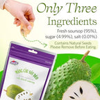 Vinamit Soft Dried Soursop | Soursop Fruit 3.5 oz bag | Natural Tropical Fruit Snack | Vegan, Gluten-Free, Non-GMO | High in Fiber, Ideal for Travel & Clean Eating | The Product Contains Seeds