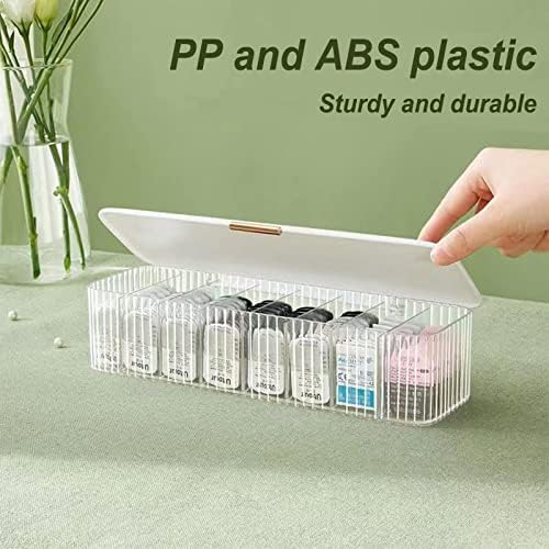 AITIME Storage Organizer for cosmetic contact lenses and daily disposable contacts, Clear Plastic Box for all brands daily lens (White)