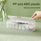 AITIME Storage Organizer for cosmetic contact lenses and daily disposable contacts, Clear Plastic Box for all brands daily lens (White)