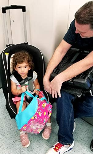Holm Airport Car Seat Stroller Travel Cart and Child Transporter - A Carseat Roller for Traveling. Foldable, storable, and stowable Under Your Airplane seat or Over Head Compartment.