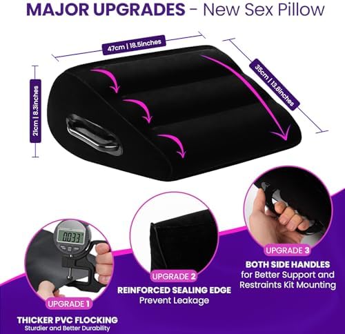 Sex Toys Inflatable Sex Pillow for Deeper Penetration Sex Position Pillow for Adults Sex Furniture Sex Accessories for Couples Men Women
