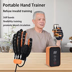 Self-Training Rehabilitation Robot Gloves, Stroke Hand Splint Assistive Training Equipment, Help Hand Finger Function Recovery Finger Straightening(Size:M Code,Color:Left 1)