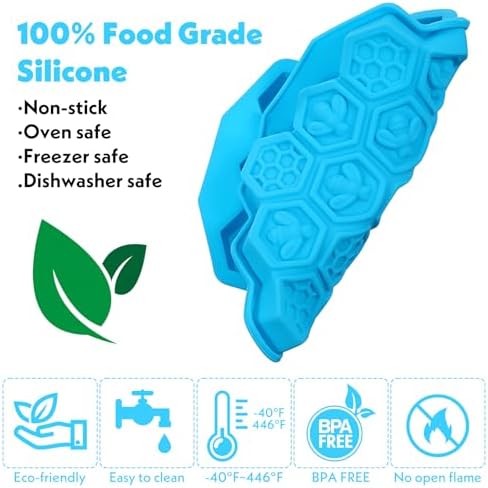Versatile Honey Comb Silicone Mold, 19 Cavity Bee Silicone Mold for Baking, Reusable Non-Stick Gummy Molds for Candy, Chocolate, Jelly, Ice Cube
