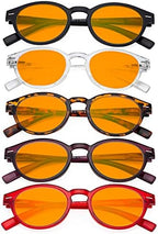 Eyekepper 4-Pack Retro Key Hole Oval Round Spring-Hinges Reading Glasses