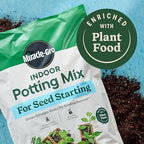 Miracle-Gro Indoor Potting Mix for Seed Starting, For Starting Vegetable, Flower, and Herb Seeds Indoors, Excellent for Cuttings, 8 qt. (2-Pack)