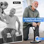 Upgraded Portable Standing Aid with Integrated Reinforced Fixation Buttons and Oversized 7" Base, an Adjustable Standing and Daily Living aid Designed for Seniors (1 Base Plate)