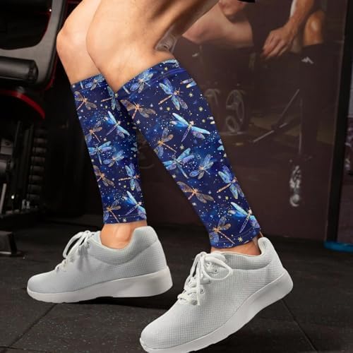 FUSRIRE Leg Compression Sleeve for Men Women 2 Pcs Leg Compression Socks Calf Support Sleeves Sports Accessories