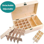 Pure Vie Essential Oil Wooden Storage Box Travel Display Presentation, Holds 36 Bottles for 5, 10, 15ml - Aromatherapy Organizer Nail Polish Fragrance Container - Keep Your Oils Safe & Space Saver