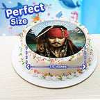 7.5 Inch Edible Cake Toppers – Pirate Adventure Themed Birthday Party Collection of Edible Cake Decorations
