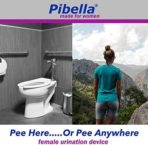 PIBELLA Travel Female Urination Device + Portable Urinals for Women, Camping Hiking, Outdoor Activities & More (Reusable), Green