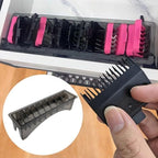 Clipper Guard Holder Organizer,Clipper Comb Holder Case,Grid Base Box For Universal Hair Clippers Limit Comb,Storage for Clipper Guards,Fit Well and Easy to Store Away When Done Using (Grey, L)