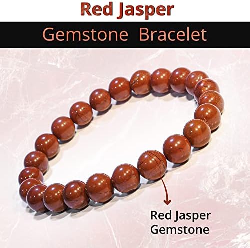 ANAYA AGATE Healing Crystal Bracelet for Women and Men – 8mm Round Beaded Bracelet for Men and Women – Unisex Stretchy Gemstone Bracelet for Healing and Protection