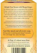 Yogi Tea Mango Ginger - 16 Bags per Pack (4 Packs) - Organic Ginger Root Tea to Support Healthy Digestion - Contains Antioxidants - Includes Cinnamon Bark, Rooibos Leaf, Mango Flavor & More