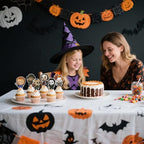 36Pcs Horror Movie Cupcake Toppers, Classic Horror Movie Character Cupcake Picks for Scary Movies Theme Birthday, Halloween Birthday Party Supplies Cake Decorations