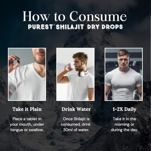 Pure Himalayan Shilajit | 100% Pure Natural Shilajit Grade A Max Potency 85+ Trace Minerals & Fulvic Acid | 3rd Party US Lab Tested | Dry Drops | 24g (120ct)