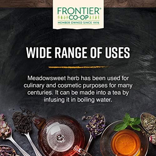 Frontier Co-op Meadowsweet Herb, Cut and Sifted, 1lb Bulk Bag - 100% Natural Dried Herb - Ideal for Meadowsweet Tea and Herbal Uses, Kosher Certified (Pack of 2)